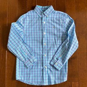 Boys Vineyard Vines Whale Shirt Button Down S 8-10
